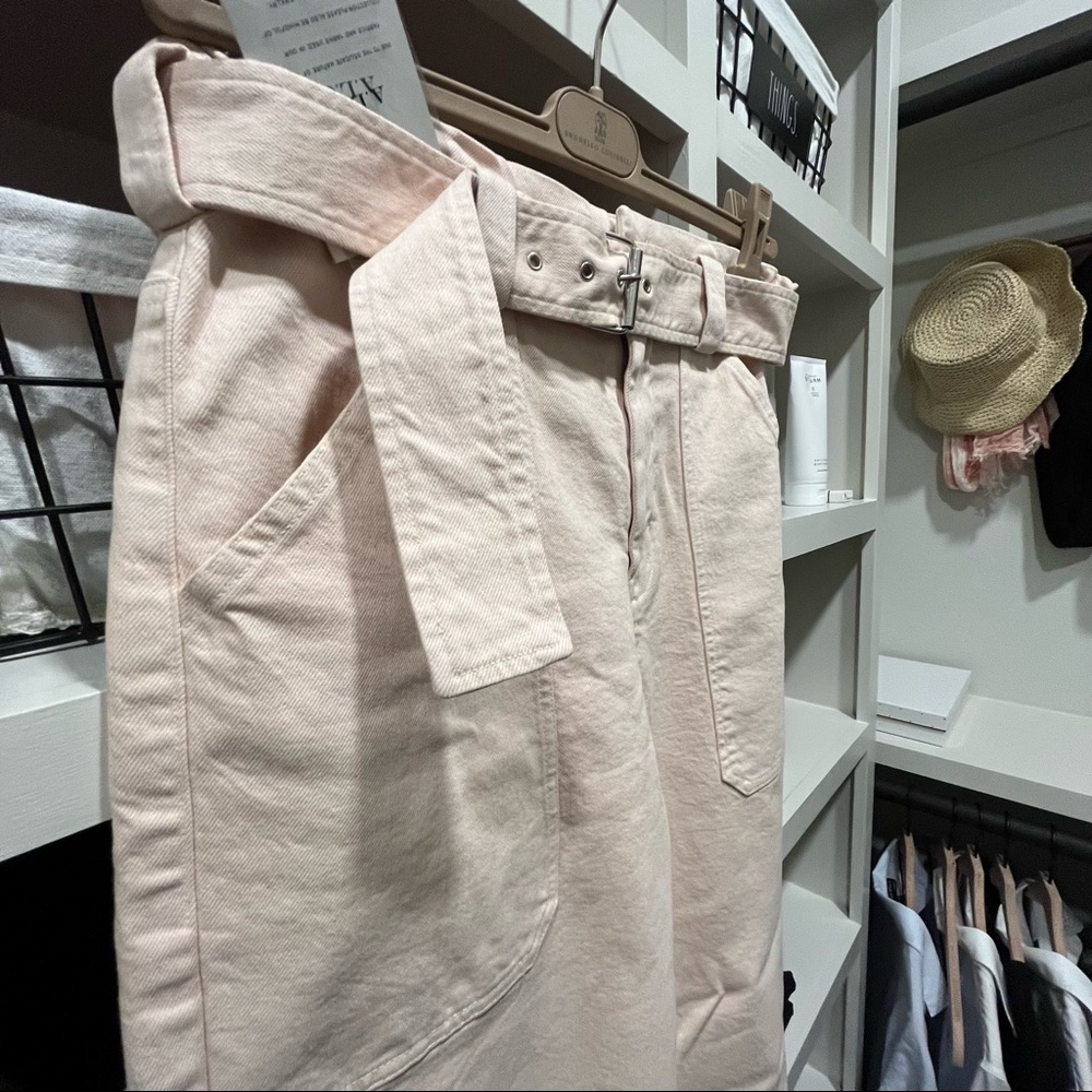 Brand new ALC Pink tint wide leg jean